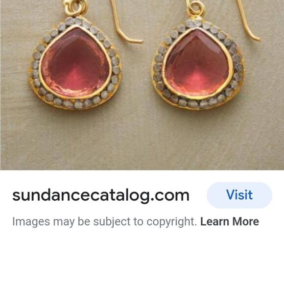 Sterling Silver Pierced Earrings Pink Quartz Stone Marked 925 22 Karat… - Picture 9 of 9